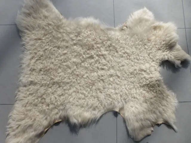 Piel de oveja piel de cuero natural Toscana Tigrado cabello rizado apretado con espalda de gamuza