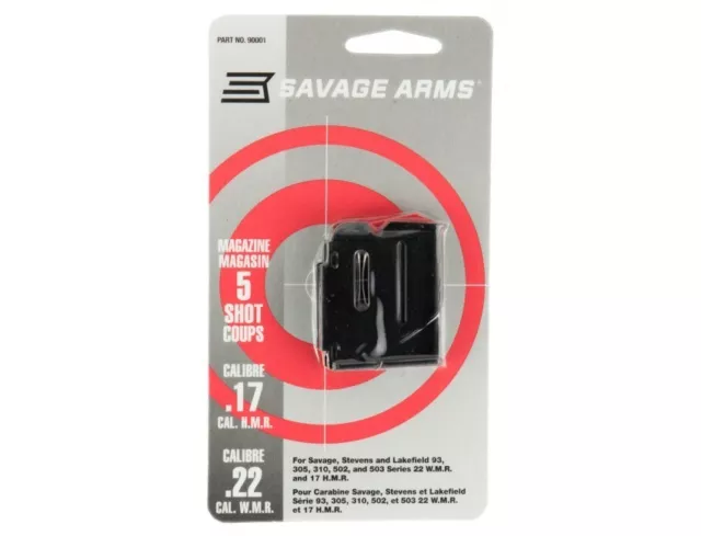 Savage 93 Magazine 5 RD Round 22 WMR Magnum 17 HMR Clip 305 310 502 503 90001