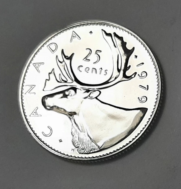 1979 PL Canada 25 Cents Coin (100% Nickel) Coin    "PROOF LIKE UNCIRCULATED"