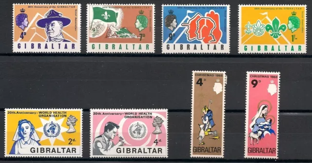 Gibraltar Stamps 1968 Commemorative Sets UMM