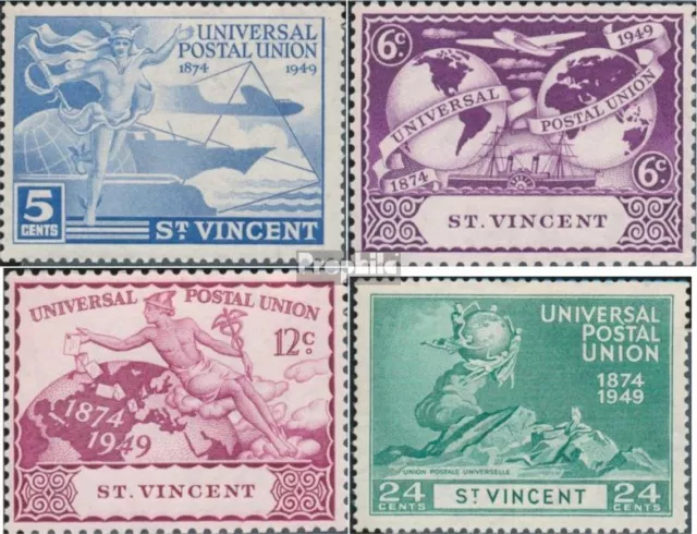 St. vicente 157-160 (completa edición) nuevo con goma original 1949 75 años UPU