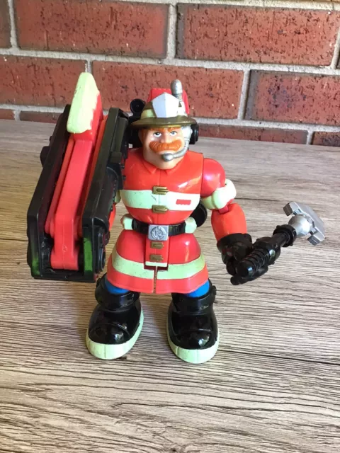 Vintage Fisher Price Rescue Heroes Action Figure Fire Fighter