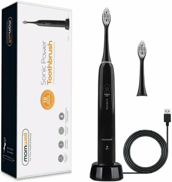 Mornwell Sonic Electric Toothbrush 3 Mode Rechargeable Toothbrush USB Inductive