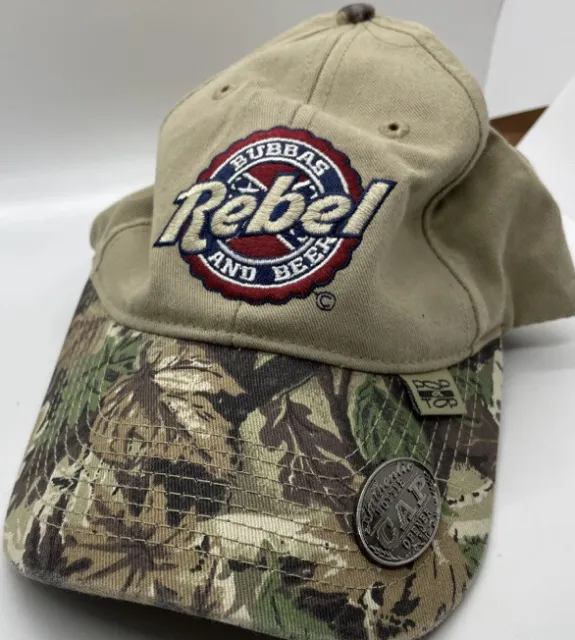Bubbas and Beers Rebel Pop a Top Hat Built in Bottle Opener Camo Collectible