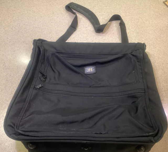 TUMI GARMENT BAG CARRY ON BLACK BALLISTIC NYLON BI-FOLD Made In USA