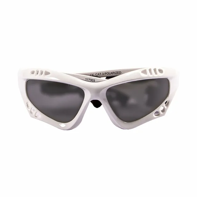 OCEAN AUSTRALIA Floating Sunglasses Kiteboarding, Shiny White & Smoke Lens