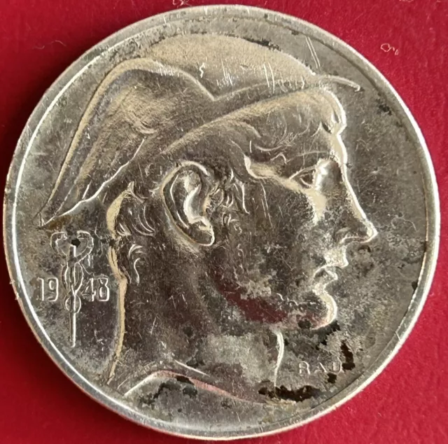 Belgien - 50 Franken 0,835 Silbermünze (Französisch) - 1948 (GY49) 3
