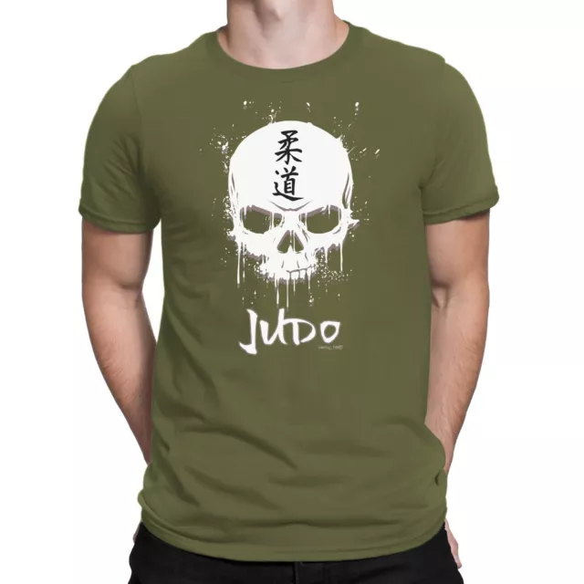 T-shirt Judo Skull Uomo ORGANICA ARTI MARZIALI GIAPPONESI MMA UFC Wrestling