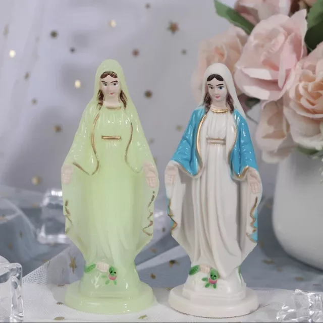 Virgin Mary Jesus Statues Glow-In-The Dark Lourdes Luminous Catholic Kitsch gift