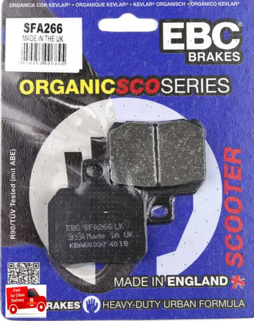 Fits YAMAHA YP125R X-MAX NON ABS Models 2010 - 2015 EBC Organic REAR Brake Pads