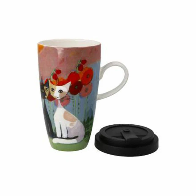 Tasse à Café Goebel édition Artiste Ed Heck "Love Dog" - En Fine Bone China (porcelaine), Multicolore, Neuve
