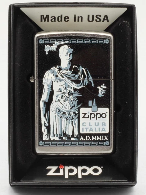 2009 Zippo Lighter Zippo Club Italia Julius Caesar Mazzi Mint in Box b