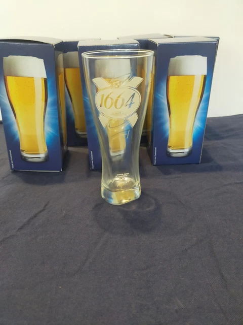 ANCIEN VERRE À Bière KRONENBOURG 1664 Logo doré et bleu EUR 6,50 - FR