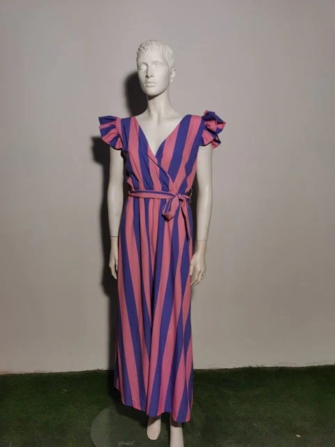 Vestito  Vestitino Abito Lungo Taglia S Colore Rosa Viola