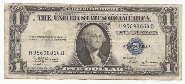 1935-B $1 Dollar Bill Silver Certificate Note Hand Picked VG/FINE FREE SHIPPING