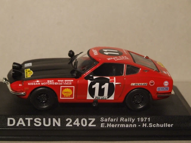 Ixo 1/43 - Datsun 240Z Safari Rally 1973 - Pilotes Mehta/Drews - Miniature Diecast
