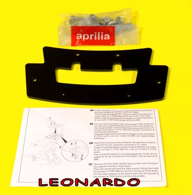 Kit Piastra Fissaggio Per Baule  X-Box Originale Aprilia Leonardo  Ap8790203