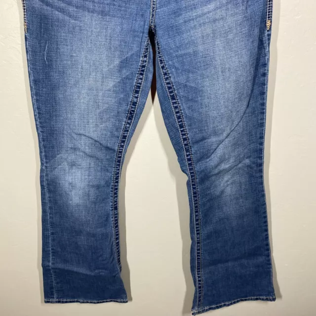 SEVEN7 Hermosa Big Stitch Bootcut Denim Jeans Women's Size 14 EUC 3