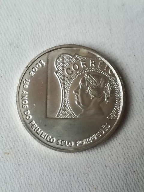 Erste 5 Euro Münze Portugal 150 J. Erste Briefmarke 2004 Silber geringe Auflage