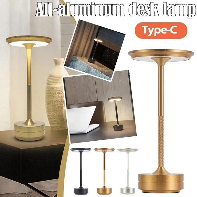 Cordless LED Bar Table Lamps USB Rechargeable Restaurant Light Bedroom New I6R2