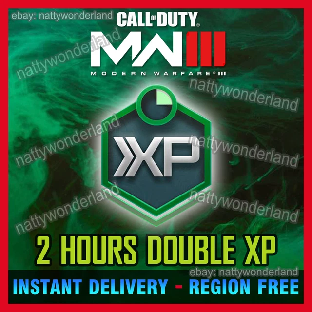 CALL OF DUTY Modern Warfare 3 III Two 2 Hours Double XP Bonus Codes 2XP