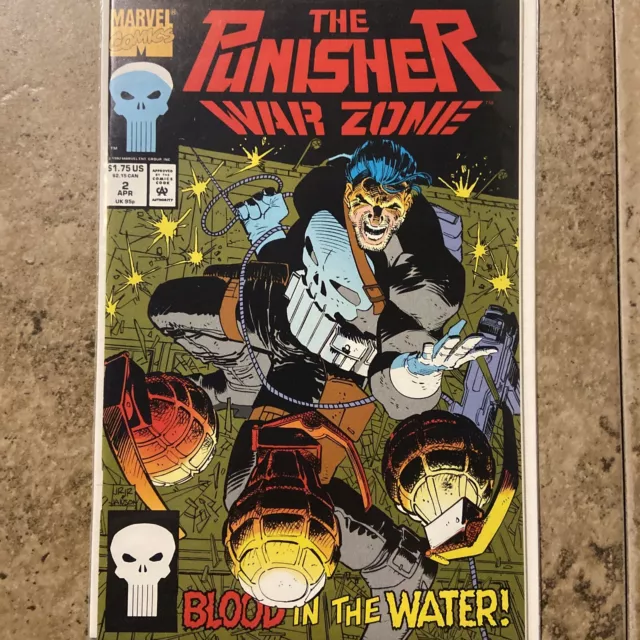 Punisher War Zone 2 🔥1992 Blood in The Water🔥Frank Castle🔥Marvel Comics🔥NM-