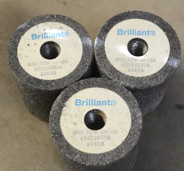 (3) Brilliant A16QB Square Tip Grinding Plug, 2-5/8”Ø x 3”L x 5/8-11