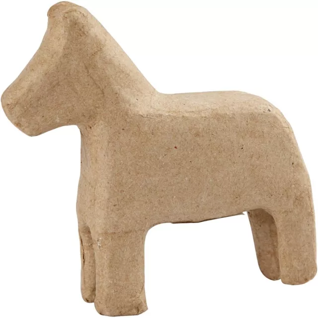 14 cm Papel Maché CABALLO Niños Artesanía Modelo Decopatch Pintura Decoración DECOUPAGE