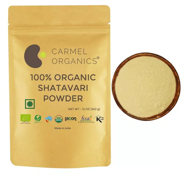 CARMEL ORGANICS Poudre de racine de Shatavari biologique | 340 grammes |...