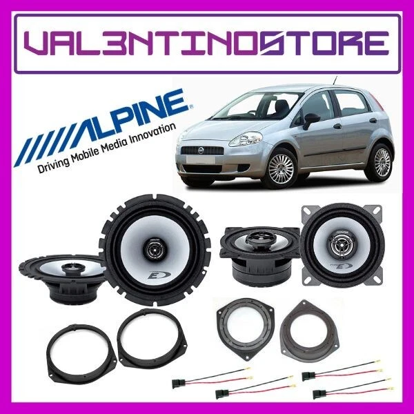 Kit 4 Casse Altoparlanti Alpine - Fiat Grande Punto Anteriori 16,5cm e Posterior