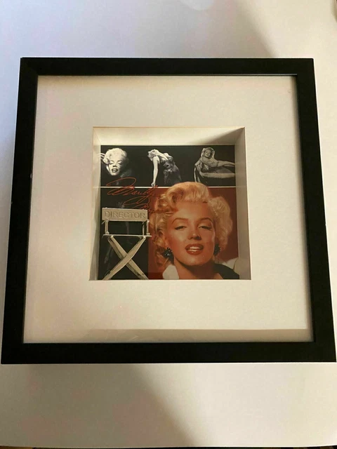 K) Marilyn Monroe Bombshell Director's Chair Movie Star Framed Wall Shadowbox