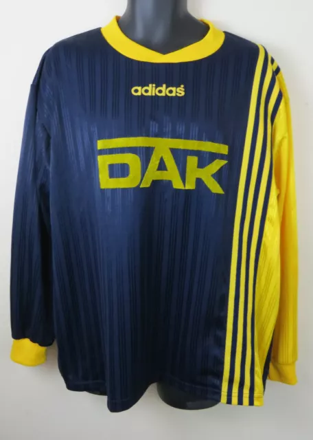 Vtg Adidas 90s Football Shirt Bielefeld Retro Soccer Jersey Navy Trikot Mens XL