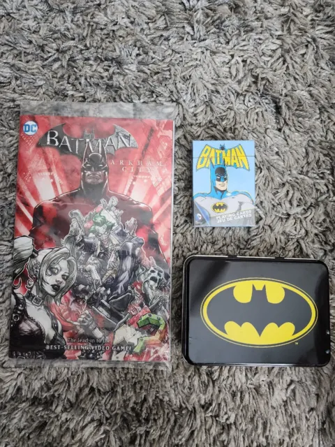 Lot of Batman Playing Cards 2 Decks Special Edition Collector's Tin DC 1 Sealed