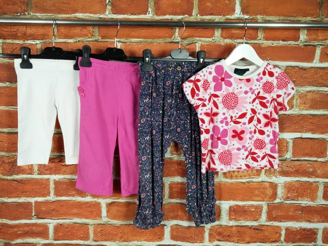 Pacchetto Ragazze Età 3-4 Anni Bordo Jo Mamma Pantaloni Prossimi Asciugamano Top 104Cm