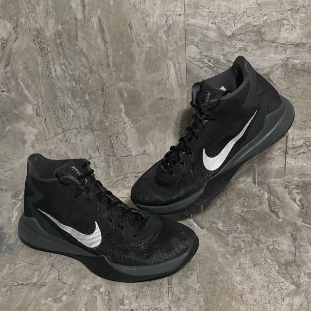NIKE ZOOM EVIDENCE BLACK METALLIC SILVER Men s Size 10.5. 852464