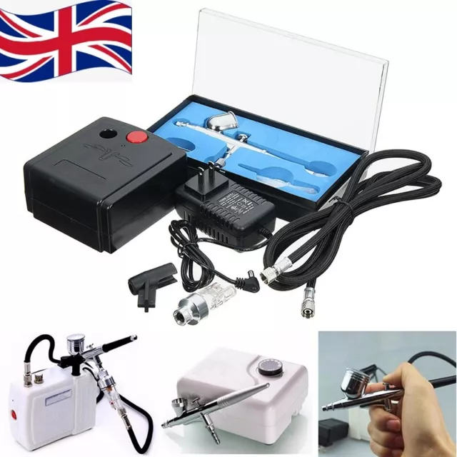 Airbrush Compressor Kit 0.2/0.3/0.5mm Dual Action Air Brush Tatto Paint Art Tool