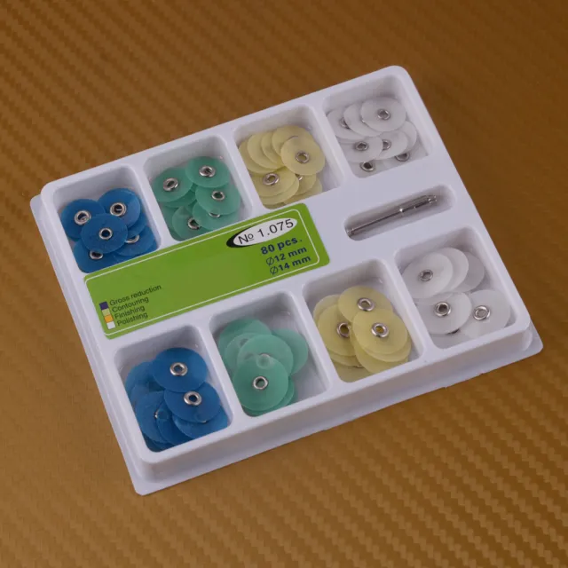80 Stück Dental Polierscheiben Universal Kit Metallbuchse Set Dentalwerkzeuge