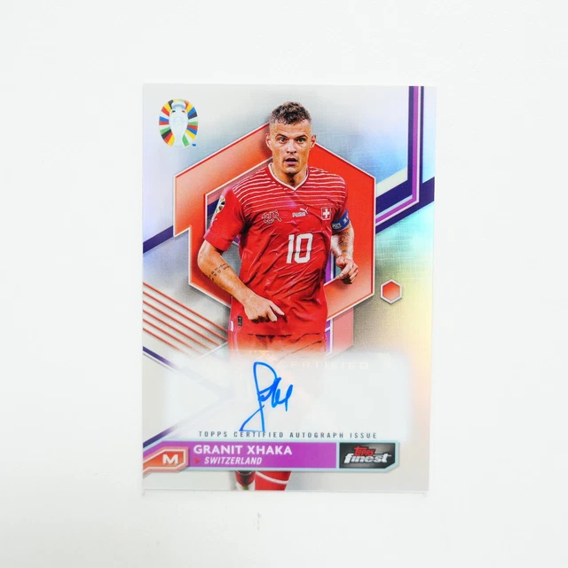 2023 TOPPS FINEST Road to UEFA Euro 2025 Auto Granit Xhaka BCAGX Auto