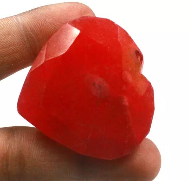 Wonderful 200.40 Ct Natural Red Ruby Heart Cut EGL African Certified Gemstone