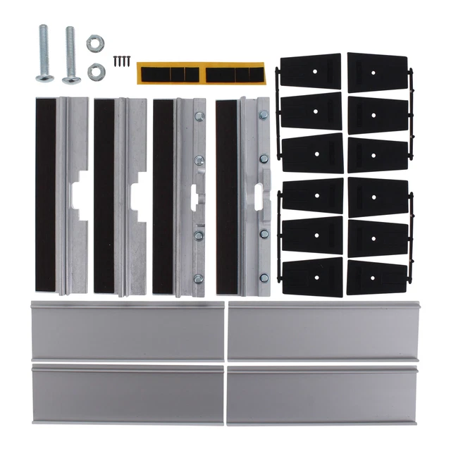 GEZE Glasklemmplatten Set para Puertas de Cristal Rollan Y Perlan Incl. Tapa EV1