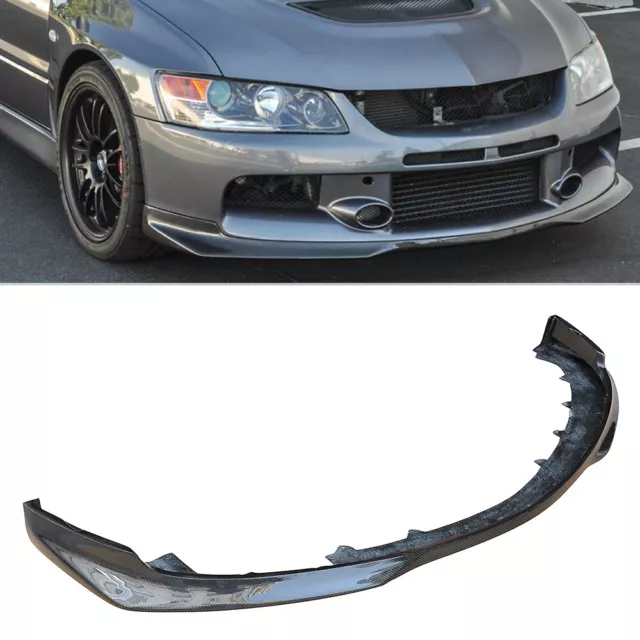 Carbon Fiber R Style Front Bumper Lip Chin Spoiler For Mitsubishi EVO9 2006-2009 Carbon Fiber R Style Front Bumper Lip Chin Spoiler For Mitsubishi EVO9 2006-2009