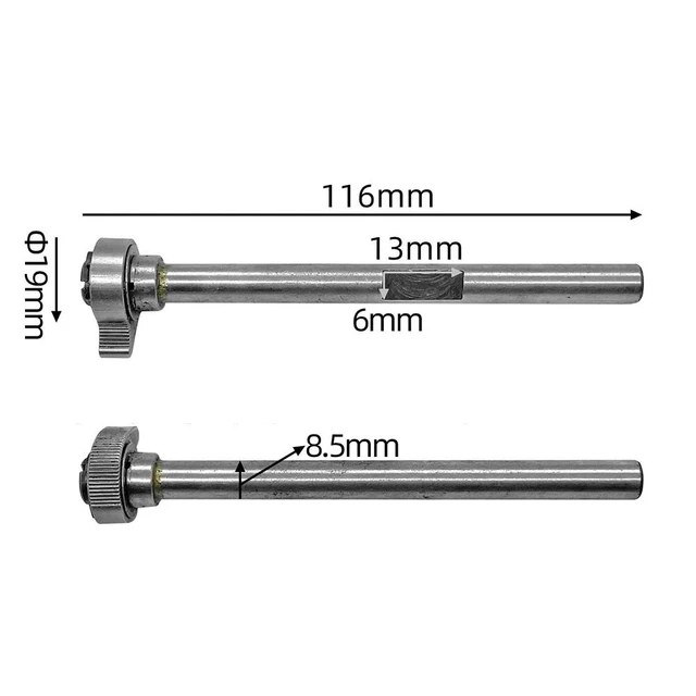 Mandrin Arbre Fileté 10mm Avec Tige 8mm - Pour Disques De Meulage Jusqu'à 25mm D'épaisseur - Lot De 2 - 7