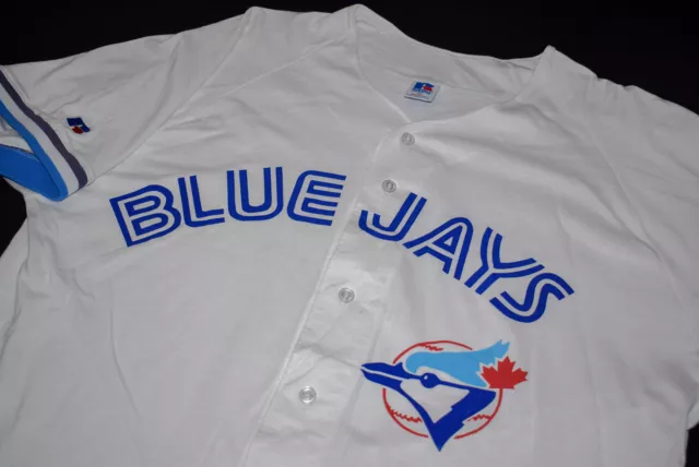 Toronto Blue Jays Jersey Throwback MLB Baseball Vintage Russell USA Sz XL