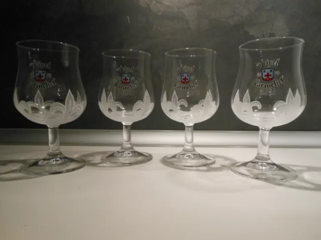 Rares 6 Verres A Biere Karmeliet Grad 25Cl Conten 50/60  Cl Neufs  12 Sous Bock