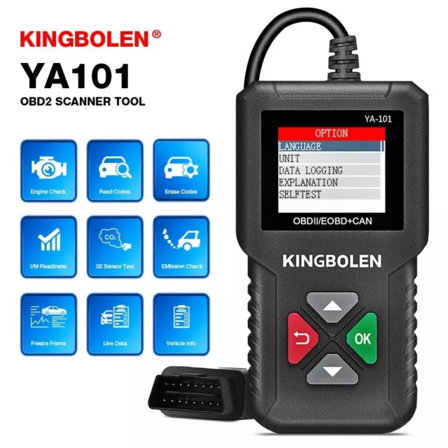 OBD2 Scanner Automotive Code Reader Car Check Engine Fault Diagnostic Tool