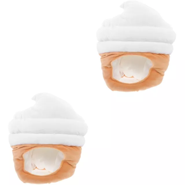 2pcs Ice Cream Hat Ice Cream Party Cosplay Hat Party Cosplay Supplies Photo