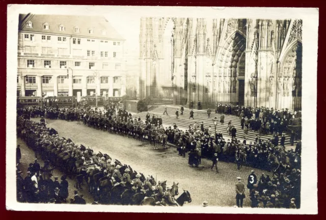 cpa photo card military regiment war soldier. Cologne .The English Occupation