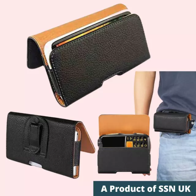 Universal PU Leather Belt Pouch Bag Holster Clip Hip Loop Case Wallet for Phone