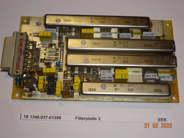Filterplatte 2,  EKD 100, 300, RFT / Funkwerk-Köpenick