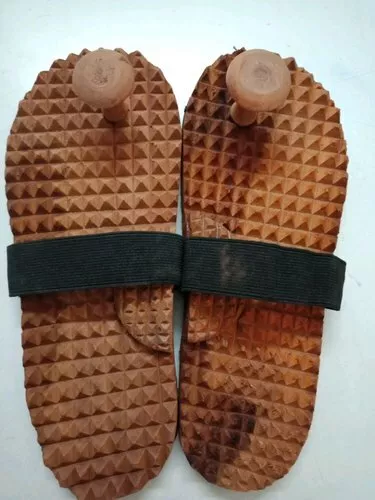 4 X Gravé Bois Indien Padukas Sandales Khadau Chaussures Hommes Acupression Tout